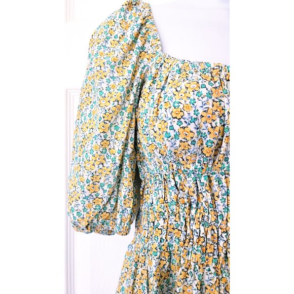 Faithfull the Brand Sylvie Mini Dress Sabinosa Floral Print in Luxe Rayon Fabric - Picture 3 of 7